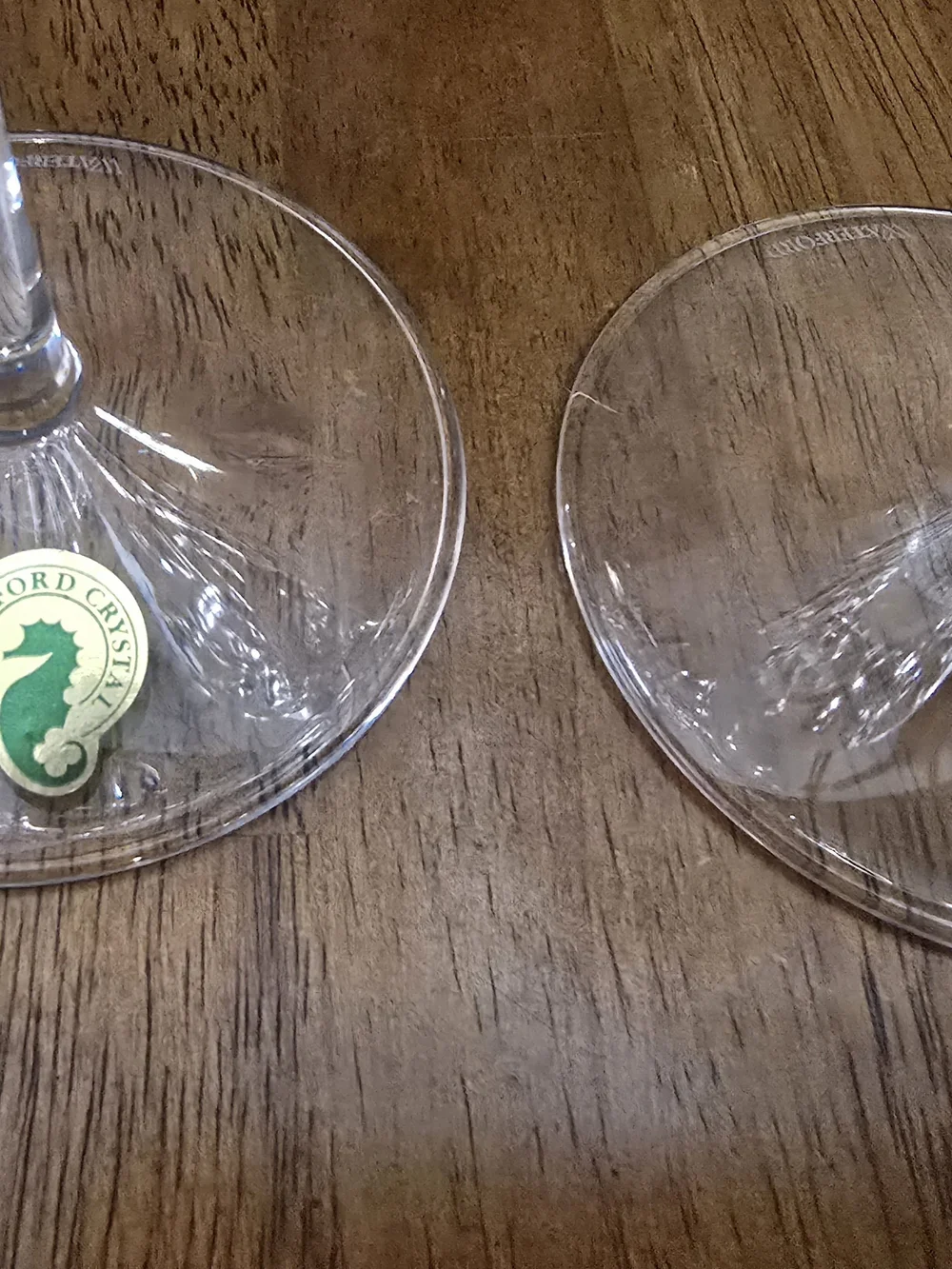 NEW Pair Od Waterford Lismore Essence White Wine Lead Crystal Glasses Set Of 2